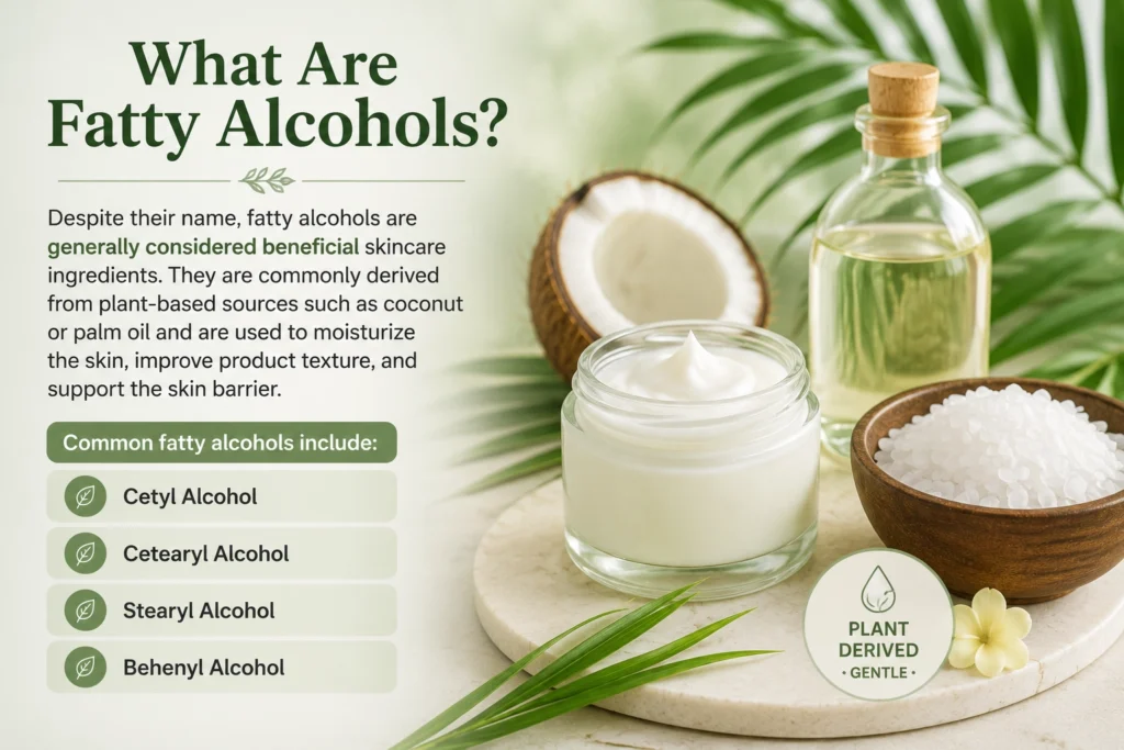 Is alcohol in skincare bad or are fatty alcohols beneficial for healthy skin hydration